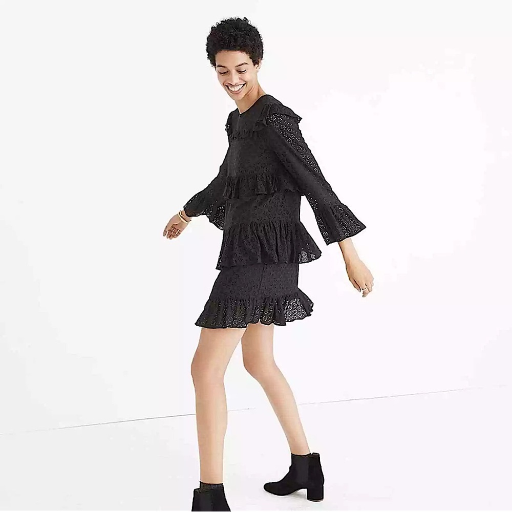 Madewell Waterlily black eyelet dress. Size 2.